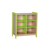 Meuble 2 colonnes 6 niches Lili hauteur 98 cm coloris vert