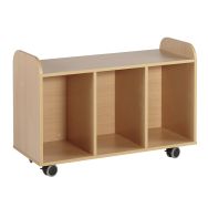 Meuble à bacs 3 colonnes hauteur 74 cm coloris hêtre