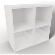 Meuble 4 cases L80,7xH75,5xP 43,2 cm blanc