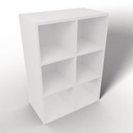 Meuble 6 cases  L80,7xH112,3xP43,2 cm blanc
