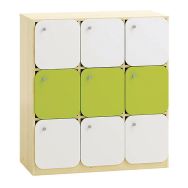 Meuble 9 cases avec portes