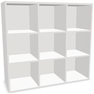 Meuble 9 multicases L120xH112,3xP 43,2cm blanc