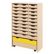 Meuble Basik 6 à 30 tiroirs bois - 1 grand tiroir