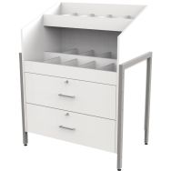 Meuble CD/DVD Ellipse caisson blanc - tube - Manutan Expert