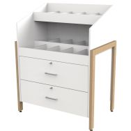 Meuble CD/DVD Ellipse structure hêtre massif - Manutan Expert