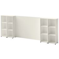 Meuble Ivo 12 cases + support TV blanc/blanc