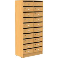 Meuble Octet 20 cases hêtre 80x180cm socle panneau