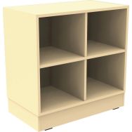 Meuble Octet à cases beige 80x80cm socle panneau