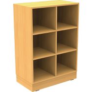 Meuble Octet à cases hêtre 80x115cm socle panneau