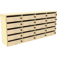 Meuble Octet courrier à poser 4 colonnes 20 cases portes boite aux lettres beige