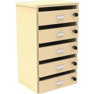 Meuble Octet courrier avec portes boites aux lettres Beige - Manutan Expert