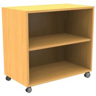 Meuble Octet étagères hêtre 80x80cm sur roulettes gris 9006