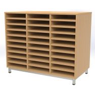 Meuble à dessins 30 cases coloris  hêtre, sur socle Oscar