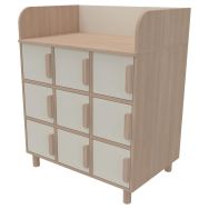 Meuble à langer Filou  9 portes blanc