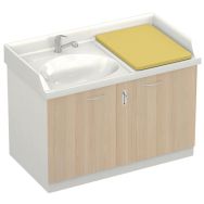 Meuble à langer standard 115 bain à gauche façade frêne