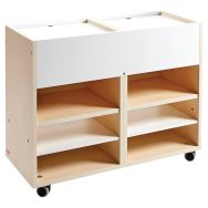 Meuble à roulettes desserte 2 colonnes 65 cm Flexi'class