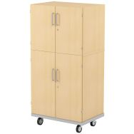 Meuble audiovisuel mobile 4 portes + plateau pivotant 1 tiroir bas coloris hêtre