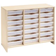 Meuble bas 21 bacs incolores bouleau