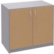 Meuble bas Sirius 2 portes 80 x 72 cm hêtre/alu