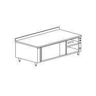 Meuble chauffant avec 2 portes coulissantes gamme 600- MRDC166/1