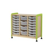 Meuble colonnes à casiers Lili 3 col / 16+4 casiers Ht 98 cm 9207 Vert