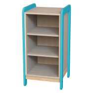 Meuble colonnes + niches Lili 1 col/3 cases Ht 98 cm bleu turquoise