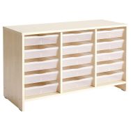 Meuble d'activités 15 bacs bouleau