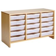 Meuble d'activités 15 bacs hêtre