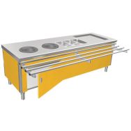 Meuble de Tri enfants, habillage jaune tournesol