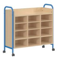 Meuble de rangement 12 cases Chloé bleu RAL 5015