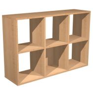 Meuble de rangement 6 cases Maxicube - Hêtre