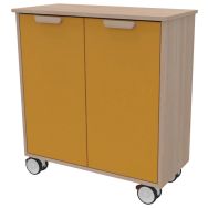 Meuble étagères avec portes à roulettes Filou - Manutan Expert