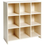 Meuble haut à grandes cases bouleau