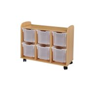 Meuble hauteur 91 cm 3 colonnes 6 bacs