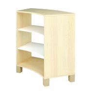 Meuble incurvé Confetti avec pieds 2 étagères bouleau/blanc