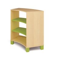 Meuble incurvé Confetti hauteur 84 cm - 2 étagères finition vert