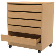 Meuble papier à dessins 6 tiroirs Hêtre sur roulettes Oscar