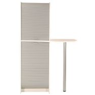 Meuble pause-café larg/prof/haut : 123 x 70 x 180 cm - blanc