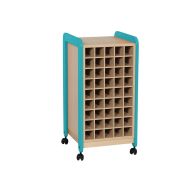 Meuble range-serviettes biface Lili piètement bleu turquoise