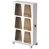 Meuble rangement 6 poufs Kulbu dos tableau blanc émaillé