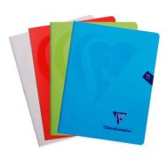 Mimesys album cahier piqué polypro 17x22cm 96p uni coloris assortis