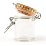 Mini bocal rond à décorer couvercle bois Ø 45 mm hauteur 60 mm