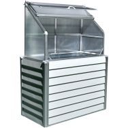 Mini serre jardin adossable simple Stretto 62x120cm blanc