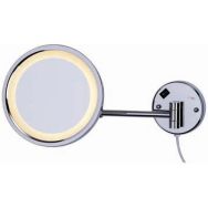 Miroir grossisant 3x lumière led Inox AISI 304 - 215 mm