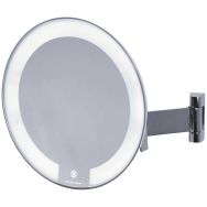 Miroir lumineux chromé bras tubulaire Cosmos