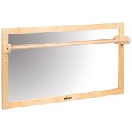 Miroir pour bébé / tout-petit avec barre en bois