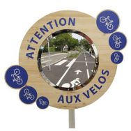 Miroir routier - cadre Mélèze - Plexi+