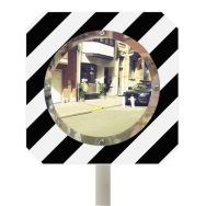 Miroir routier - cadre noir et blanc - Plexi+