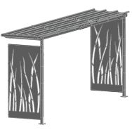 Modèle suivant pour abri modèle roseau 1 x 5 m acier anthracite/noir