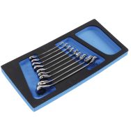 Module 1/3 avec 9 clés mixtes à cliquet - Manutan